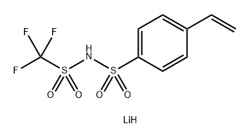 Benzenesulfonamide, 4-ethenyl-N-[(trifluoromethyl)sulfonyl]-, lithium salt (1:1), homopolymer Structure