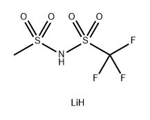 Methanesulphonyl trifluoromethanesulphonyl imide, lithium salt Structure