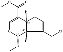 (1R,4aS,7aS)-Methyl 7-(chloromethyl)-1-methoxy-1,4a,5,7a-tetrahydrocyclopenta[c]pyran-4-carboxylate Structure