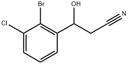 2-Bromo-3-chloro-β-hydroxybenzenepropanenitrile 结构式