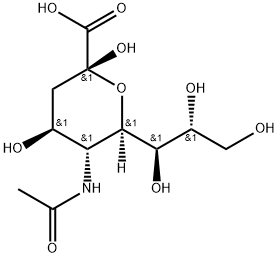 N-乙酰神经氨酸水合物, 21646-00-4, 结构式