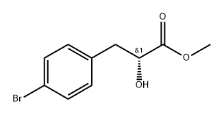 (ΑR)-4-溴-Α-羟基-苯丙酸甲酯 结构式