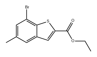 7-溴-5-甲基苯并[B]噻吩-2-甲酸乙酯, 2166791-78-0, 结构式