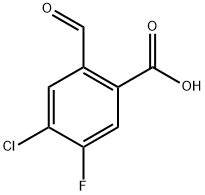 4-氯-5-氟-2-甲酰基苯甲酸 结构式