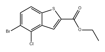 ethyl 5-bromo-4-chlorobenzo[b]thiophene-2-carboxylate Struktur