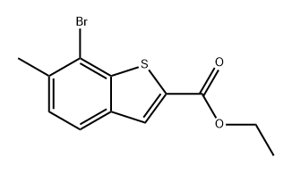 7-溴-6-甲基苯并[B]噻吩-2-甲酸乙酯 结构式