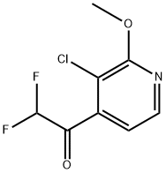 1-(3-Chloro-2-methoxypyridin-4-yl)-2,2-difluoroethanone Struktur