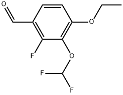 3-(Difluoromethoxy)-4-ethoxy-2-fluorobenzaldehyde Structure