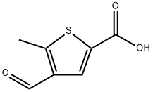 4-Formyl-5-methylthiophene-2-carboxylic acid Struktur
