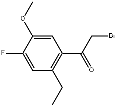 2-Bromo-1-(2-ethyl-4-fluoro-5-methoxyphenyl)ethanone Structure