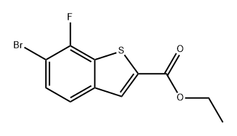 6-溴-7-氟苯并[B]噻吩-2-甲酸乙酯, 2168832-98-0, 结构式