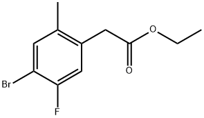 2-(4-溴-5-氟-2-甲基苯基)乙酸乙酯, 2169007-41-2, 结构式