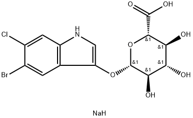 5-Bromo-6-chloro-3-indolyl-β-D-glucuronide Sodium Salt Structure
