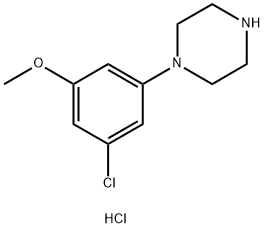 Piperazine, 1-(3-chloro-5-methoxyphenyl)-, hydrochloride (1:1) Structure