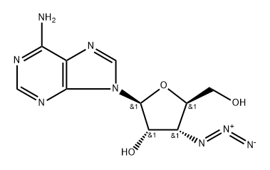 3'-Azido-3'-deoxy-beta-L-adenosine Structure