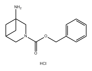 3-Azabicyclo[3.1.1]heptane-3-carboxylic acid, 1-amino-, phenylmethyl ester, hydrochloride (1:1) Structure