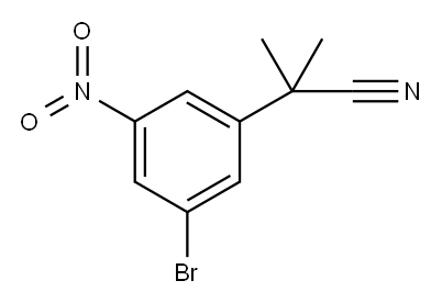 2-(3-溴-5-硝基苯基)-2-甲基丙腈 结构式