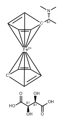 (R)-(-)-N,N-Dimethyl-1-ferrocenylethylamine (L)-tartrate 结构式