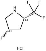 (2S,4S)-4-FLUORO-2-(TRIFLUOROMETHYL)PYRROLIDINE HYDROCHLORIDE, 2171224-01-2, 结构式