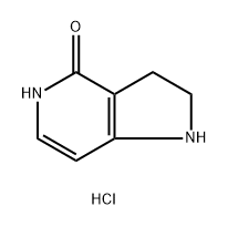 1H,2H,3H-pyrrolo[3,2-c]pyridin-4-ol hydrochloride 化学構造式