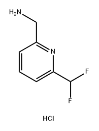 2-Pyridinemethanamine, 6-(difluoromethyl)-, hydrochloride (1:1) Struktur