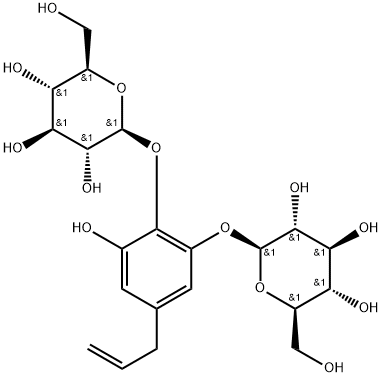 3,4,5-Trihydroxyallylbenzene 3,4-di-O-glucoside, 2172431-63-7, 结构式