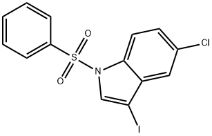 1-(benzenesulfonyl)-5-chloro-3-iodo-1H-indole Struktur