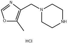 1-[(5-methyl-1,3-oxazol-4-yl)methyl]piperazine dihydrochloride 结构式