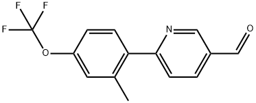 3-Pyridinecarboxaldehyde, 6-[2-methyl-4-(trifluoromethoxy)phenyl]- Structure