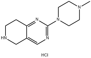 1-methyl-4-{5H,6H,7H,8H-pyrido[4,3-d]pyrimidin-2-yl}piperazine trihydrochloride 结构式