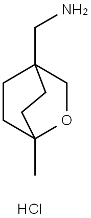 {1-METHYL-2-OXABICYCLO[2.2.2]OCTAN-4-YL}METHANAMINE HYDROCHLORIDE,2174007-99-7,结构式