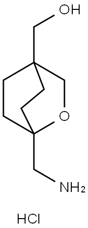 [1-(AMINOMETHYL)-2-OXABICYCLO[2.2.2]OCTAN-4-YL]METHANOL HYDROCHLORIDE, 2174008-01-4, 结构式
