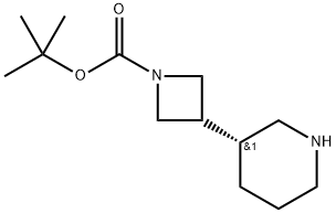 (R)-TERT-BUTYL 3-(PIPERIDIN-3-YL)AZETIDINE-1-CARBOXYLATE ,游离态, 2174940-65-7, 结构式