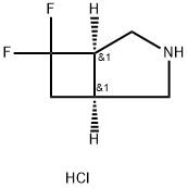 REL-(1R,5S)-6,6-二氟-3-氮杂双环[3.2.0]庚烷盐酸盐 结构式