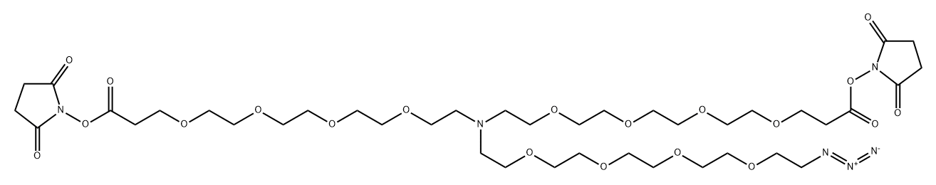 N-(Azido-PEG4)-N-bis(PEG4-NHS ester) 化学構造式