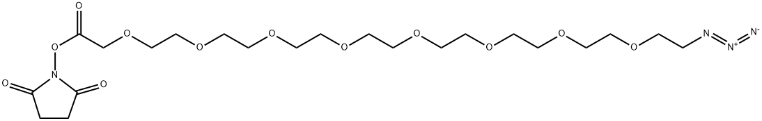 N3-PEG8-CH2CO2-NHS Struktur