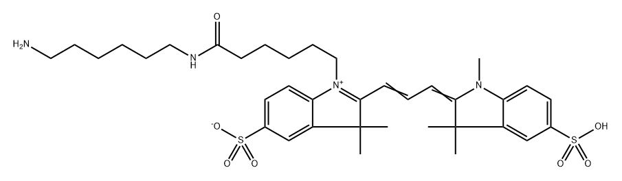 水溶性Cy3-NH2, 2183440-43-7, 结构式