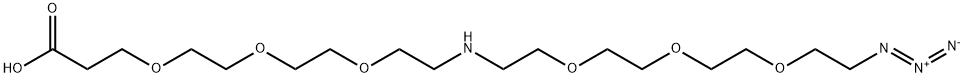 N-(Azido-PEG3)-NH-PEG3-acid HCl salt Struktur