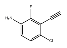 4-chloro-3-ethynyl-2-fluoroaniline Struktur