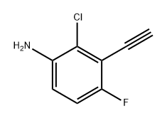 2-chloro-3-ethynyl-4-fluoroaniline 结构式