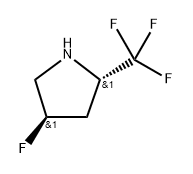 (2S,4R)-4-fluoro-2-(trifluoromethyl)pyrrolidine Struktur