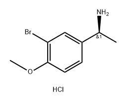 (S)-1-(3-溴-4-甲氧基苯基)乙胺盐酸盐 结构式