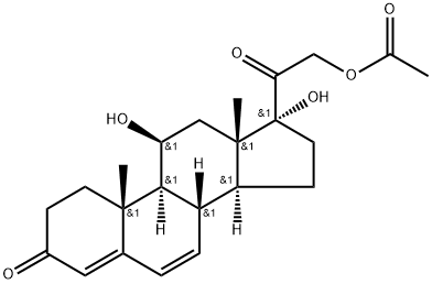 6-Dehydrocortisol Acetate 化学構造式