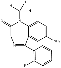 7-AMINOFLUNITRAZEPAM-D3 (N-METHYL-D3) 结构式