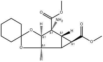 Spiro[cyclohexane-1,2'-cyclopropa[3,4]cyclopenta[1,2-d][1,3]dioxole]-4',5'-dicarboxylic acid, 5'-aminohexahydro-, 4',5'-dimethyl ester, (3'aR,3'bR,4'R,4'aS,5'R,5'aS)-