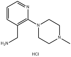 1-[2-(4-Methylpiperazin-1-yl)pyridin-3-yl]methanamine tetrahydrochloride 结构式