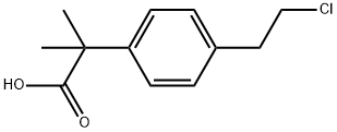 Benzeneacetic acid, 4-(2-chloroethyl)-α,α-dimethyl- Structure