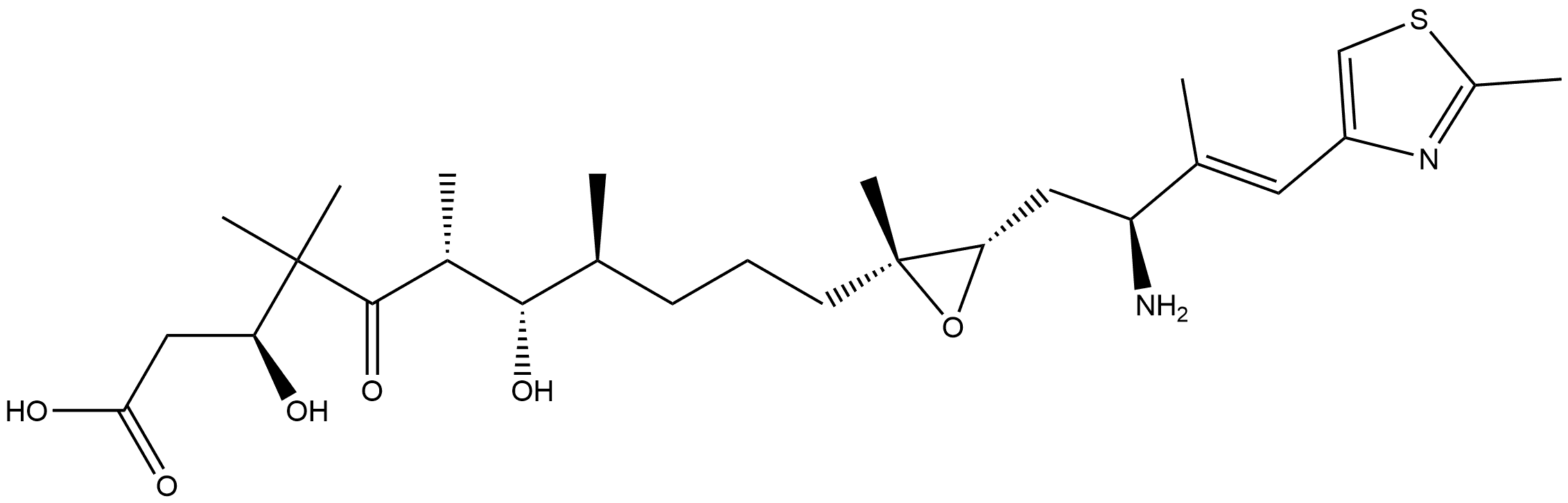 2-Oxiraneundecanoic acid, 3-[(2S,3E)-2-amino-3-methyl-4-(2-methyl-4-thiazolyl)-3-buten-1-yl]-β,ζ-dihydroxy-γ,γ,ε,η,2-pentamethyl-δ-oxo-, (βS,εR,ζS,ηS,2R,3S)-