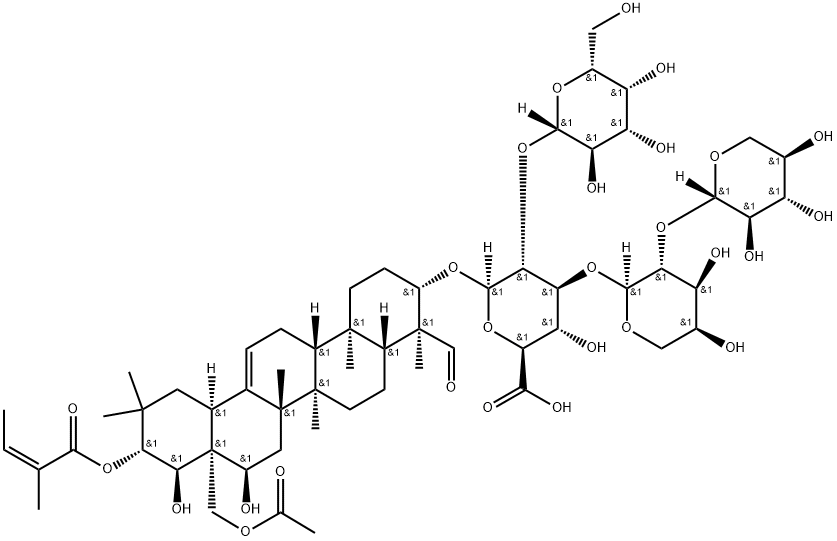 茶皂素E2 结构式