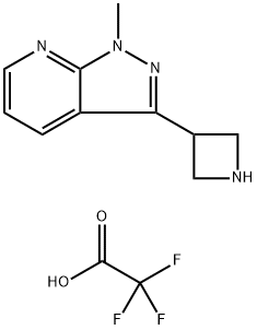 3-Azetidin-3-yl-1-methyl-1h-pyrazolo[3,4-b]pyridine trifluoroacetate 结构式
